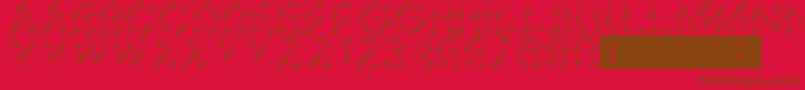 Foilness-Schriftart – Braune Schriften auf rotem Hintergrund
