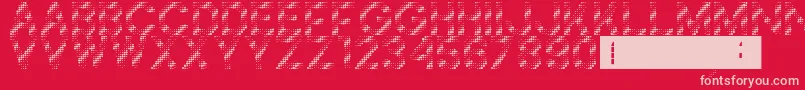 フォントFoilness – 赤い背景にピンクのフォント
