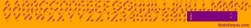 Foilness Font – Purple Fonts on Orange Background