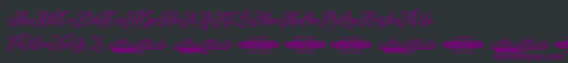 RavenScriptDemo-Schriftart – Violette Schriften auf schwarzem Hintergrund