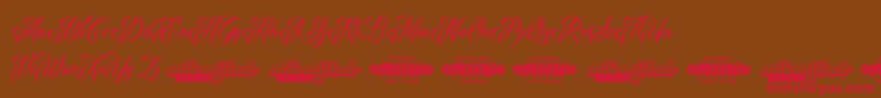 RavenScriptDemo Font – Red Fonts on Brown Background