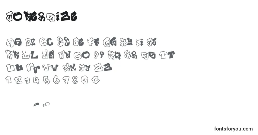 JokerSize Font – alphabet, numbers, special characters