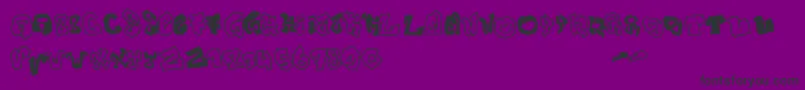 JokerSize-Schriftart – Schwarze Schriften auf violettem Hintergrund