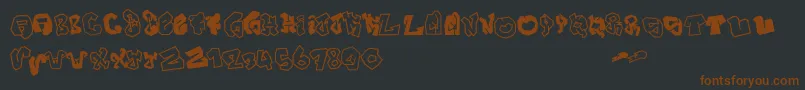 JokerSize Font – Brown Fonts on Black Background