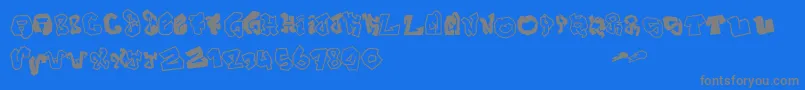 JokerSize Font – Gray Fonts on Blue Background