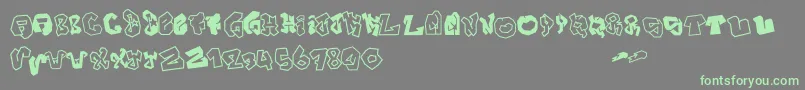 JokerSize-Schriftart – Grüne Schriften auf grauem Hintergrund