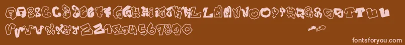 JokerSize Font – Pink Fonts on Brown Background