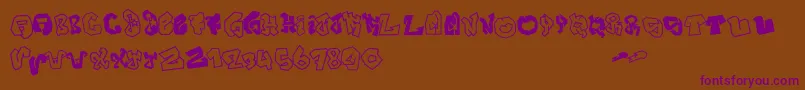 JokerSize Font – Purple Fonts on Brown Background