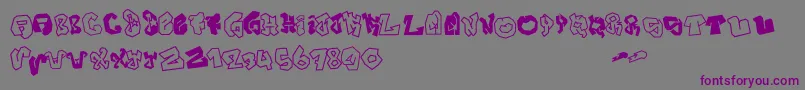 Шрифт JokerSize – фиолетовые шрифты на сером фоне