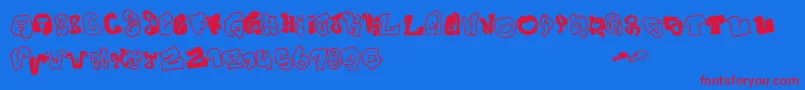 JokerSize Font – Red Fonts on Blue Background