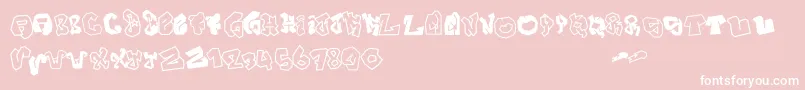 Шрифт JokerSize – белые шрифты на розовом фоне