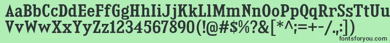 KingsbridgeScSb Font – Black Fonts on Green Background