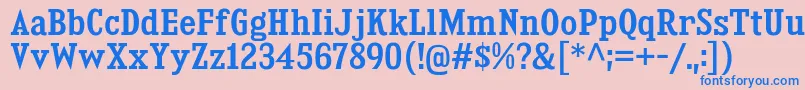 KingsbridgeScSb Font – Blue Fonts on Pink Background