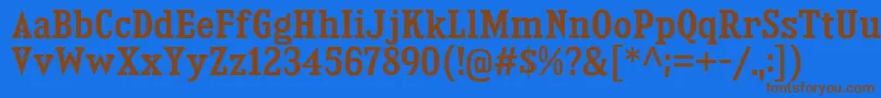 KingsbridgeScSb Font – Brown Fonts on Blue Background