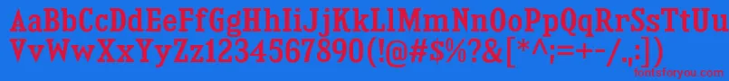 More about KingsbridgeScSb Font KingsbridgeScSb Font – Red Fonts on Blue Background