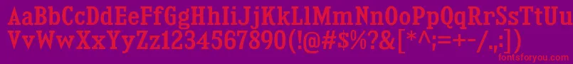 KingsbridgeScSb Font – Red Fonts on Purple Background