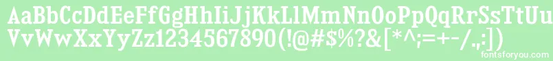 KingsbridgeScSb Font – White Fonts on Green Background
