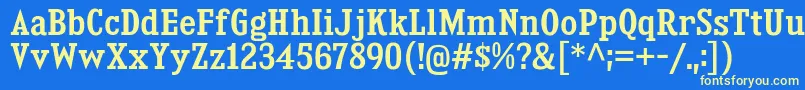 KingsbridgeScSb Font – Yellow Fonts on Blue Background