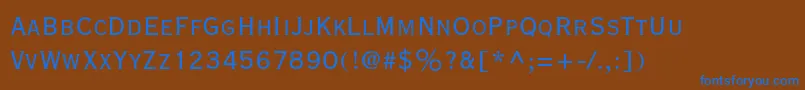 Weitere Informationen zur Copperplategothicstd29bc-Schriftart Copperplategothicstd29bc-Schriftart – Blaue Schriften auf braunem Hintergrund