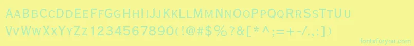Fonte Copperplategothicstd29bc – fontes verdes em um fundo amarelo