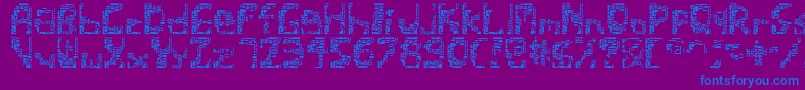 Shatteredsiliconwafers Font – Blue Fonts on Purple Background