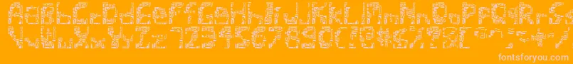 Shatteredsiliconwafers Font – Pink Fonts on Orange Background