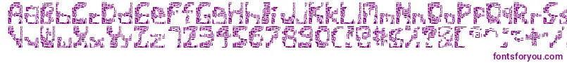 Shatteredsiliconwafers Font – Purple Fonts on White Background