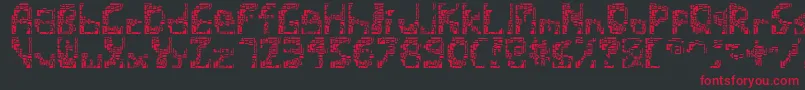 Shatteredsiliconwafers Font – Red Fonts on Black Background