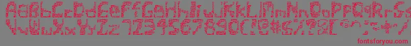 Shatteredsiliconwafers Font – Red Fonts on Gray Background
