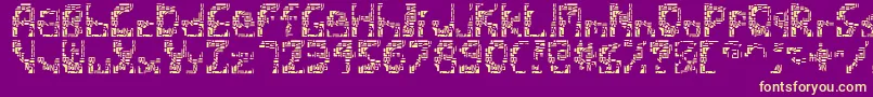 Shatteredsiliconwafers Font – Yellow Fonts on Purple Background