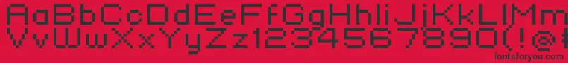 fuente Standard0752 – Fuentes Negras Sobre Fondo Rojo