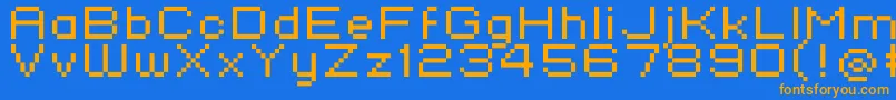 More about Standard0752 Font Standard0752 Font – Orange Fonts on Blue Background