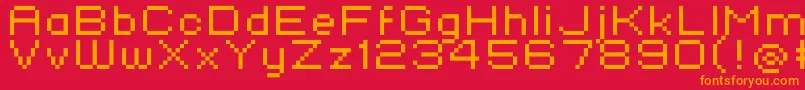 Standard0752 Font – Orange Fonts on Red Background