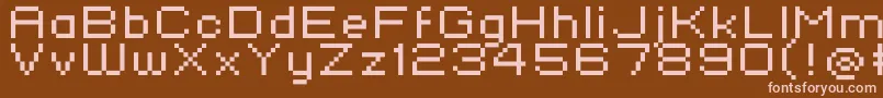 Standard0752-Schriftart – Rosa Schriften auf braunem Hintergrund
