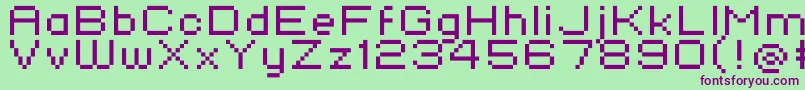 Standard0752 Font – Purple Fonts on Green Background