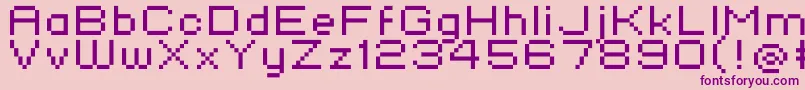 フォントStandard0752 – ピンクの背景に紫のフォント