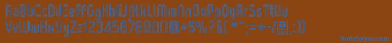 WoxStripedTripleDemo Font – Blue Fonts on Brown Background