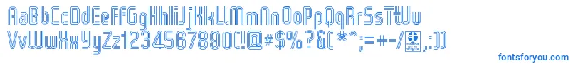 Шрифт WoxStripedTripleDemo – синие шрифты