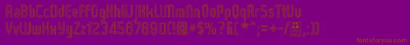 WoxStripedTripleDemo-fontti – ruskeat fontit violetilla taustalla