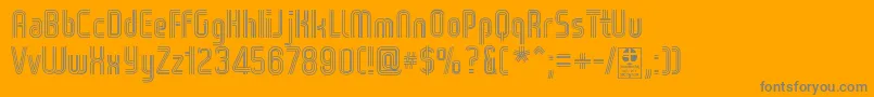 WoxStripedTripleDemo Font – Gray Fonts on Orange Background