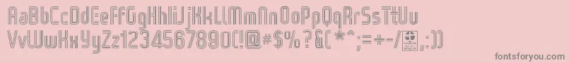 WoxStripedTripleDemo Font – Gray Fonts on Pink Background