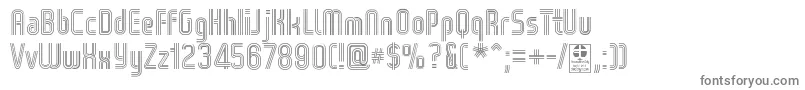 フォントWoxStripedTripleDemo – 灰色のフォント