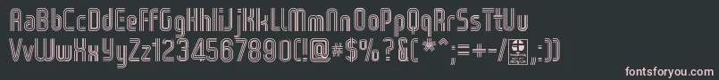 WoxStripedTripleDemo-fontti – vaaleanpunaiset fontit mustalla taustalla