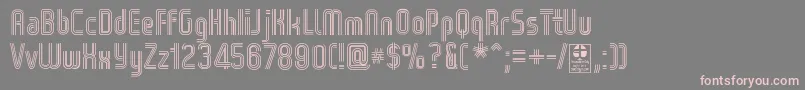 フォントWoxStripedTripleDemo – 灰色の背景にピンクのフォント
