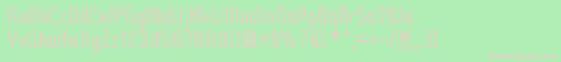WoxStripedTripleDemo-fontti – vaaleanpunaiset fontit vihreällä taustalla