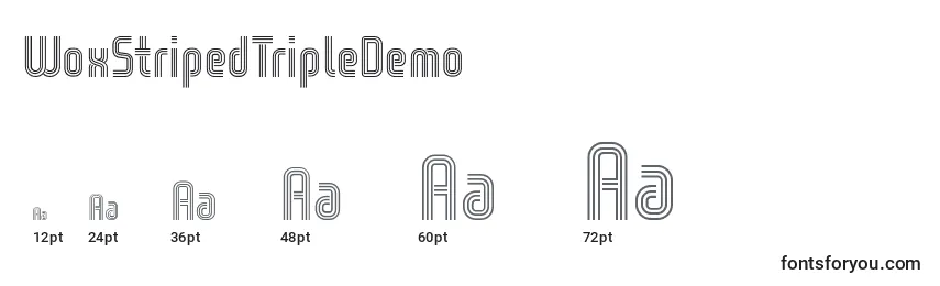 WoxStripedTripleDemo Font Sizes