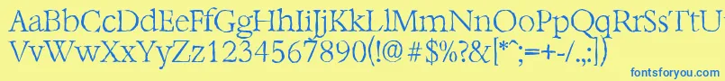 More about BernsteinantiqueXlightRegular Font BernsteinantiqueXlightRegular Font – Blue Fonts on Yellow Background