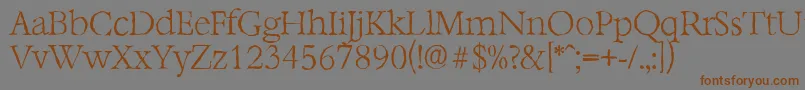 More about BernsteinantiqueXlightRegular Font BernsteinantiqueXlightRegular Font – Brown Fonts on Gray Background