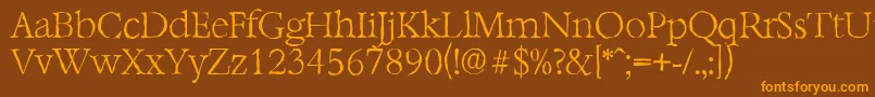 Police BernsteinantiqueXlightRegular – polices orange sur fond brun