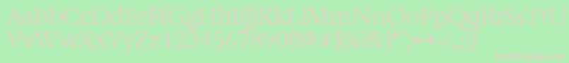 BernsteinantiqueXlightRegular Font – Pink Fonts on Green Background